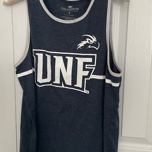 UNF University of North Florida Colosseum Dark Blue Tank Top with White Accents